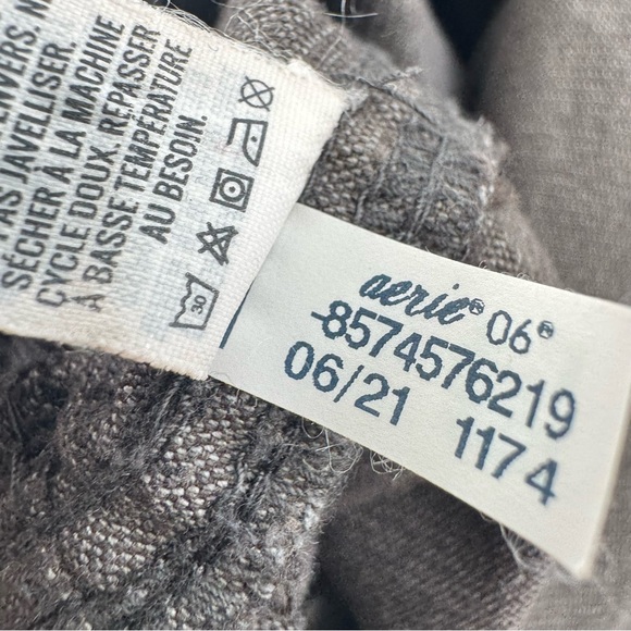 Aerie Werk & Play Corduroy Overalls Raw Hem Grey Cotton Minimalist Fall Winter - Picture 12 of 12